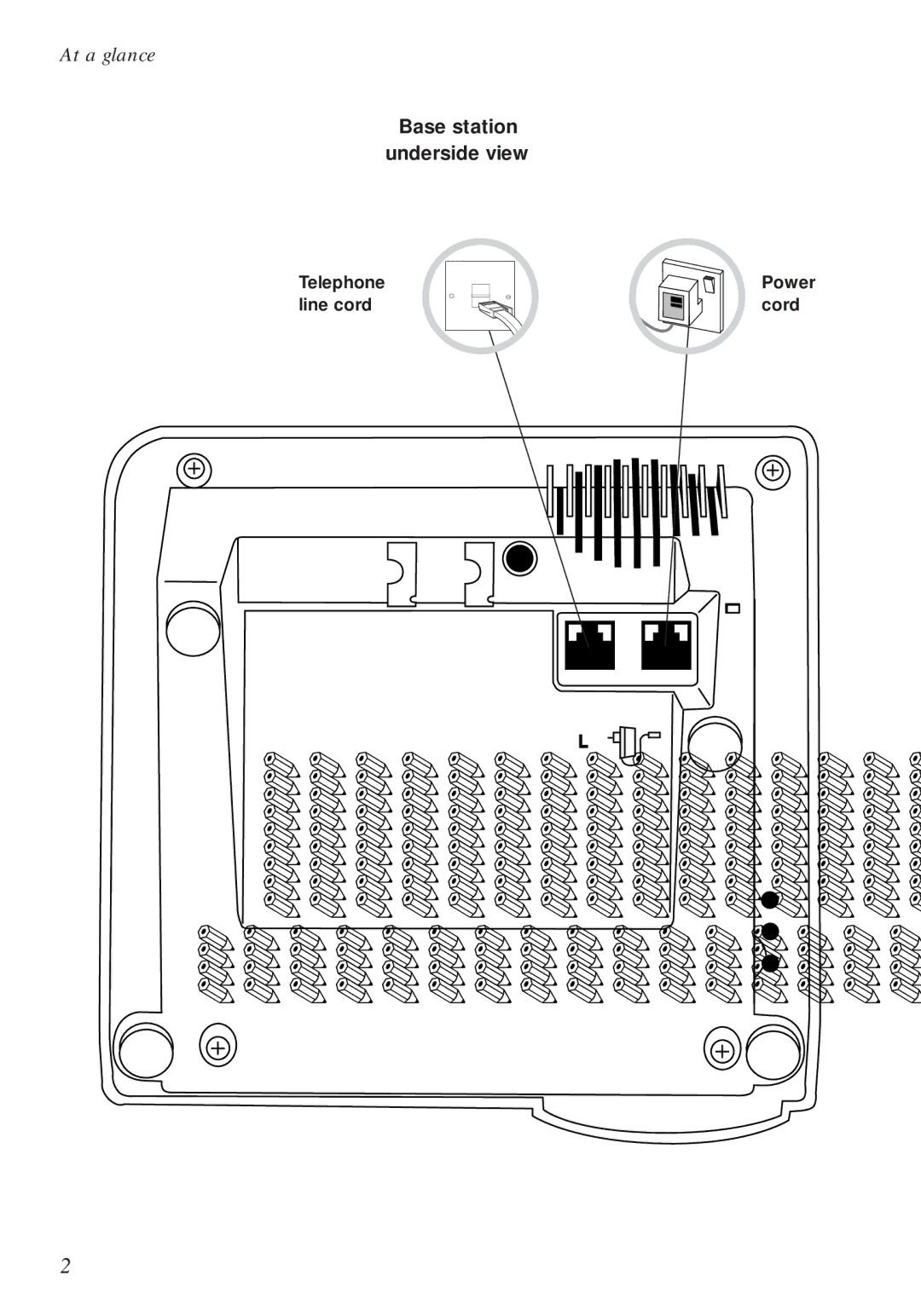 BT Diverse 2015 manual Base station Underside view 