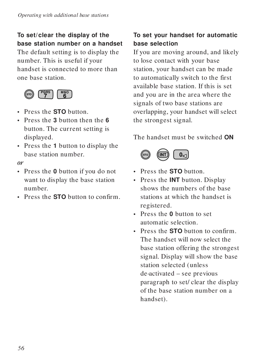 BT Diverse 2016 manual To set your handset for automatic base selection 