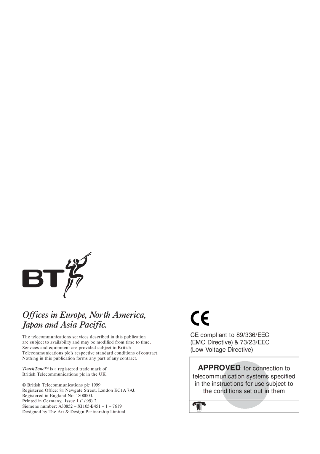 BT Diverse 2016 manual Offices in Europe, North America, Japan and Asia Pacific 