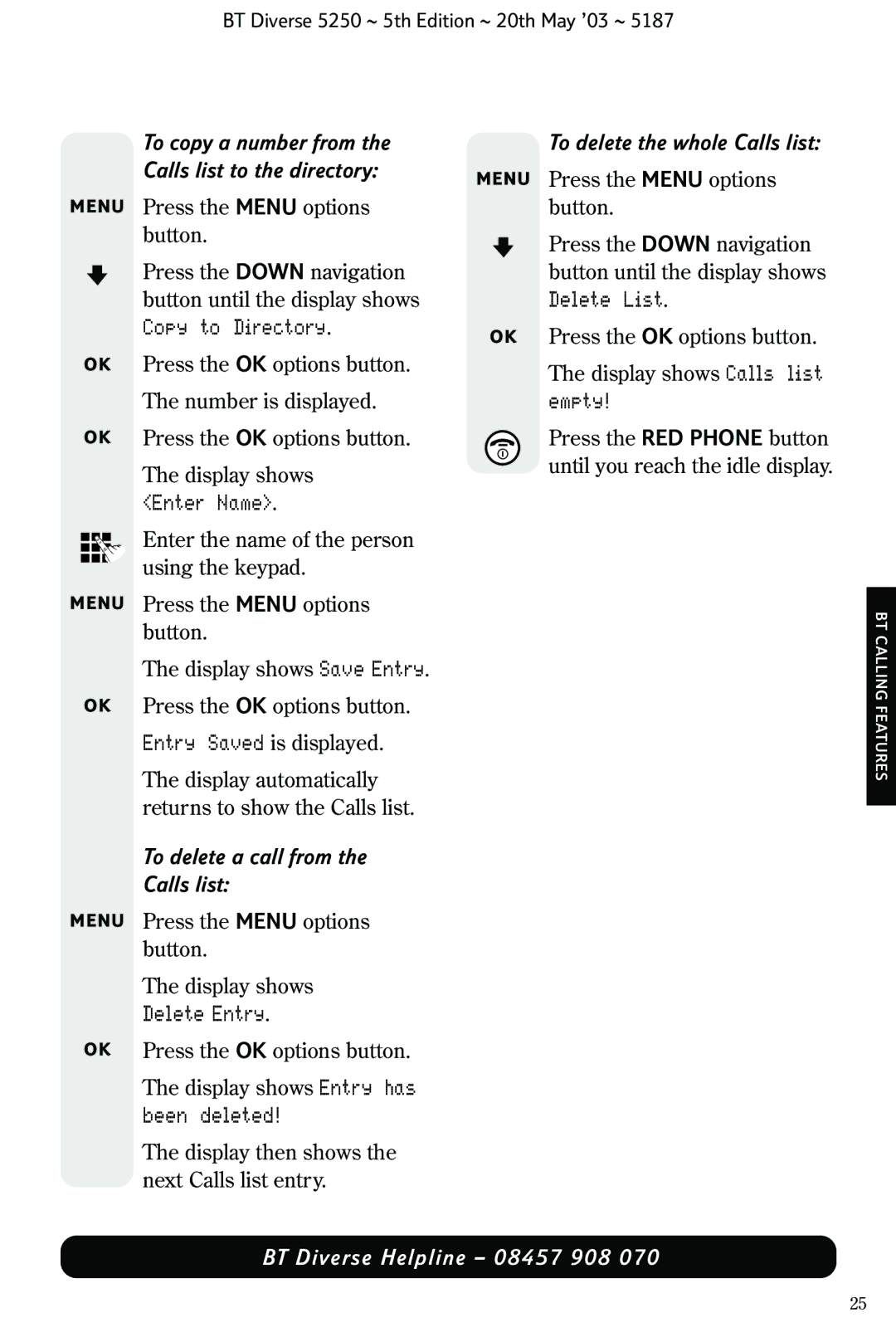 BT Diverse 5250 manual Been deleted, Empty 