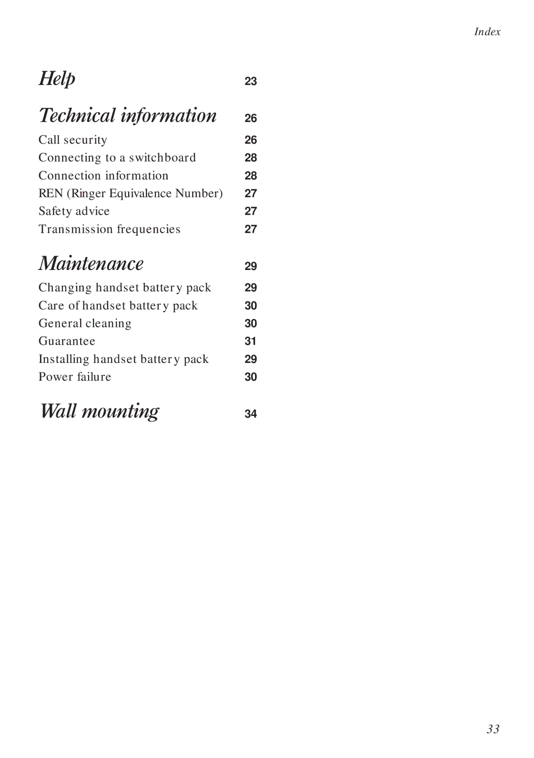 BT Freestyle 130 manual Wall mounting 