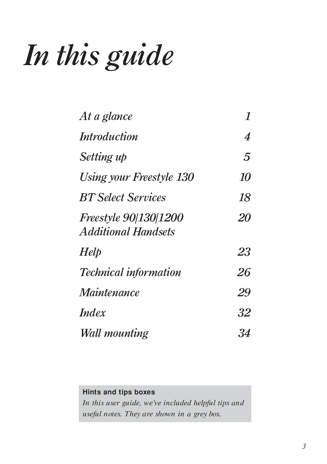 BT Freestyle 130 manual This guide 