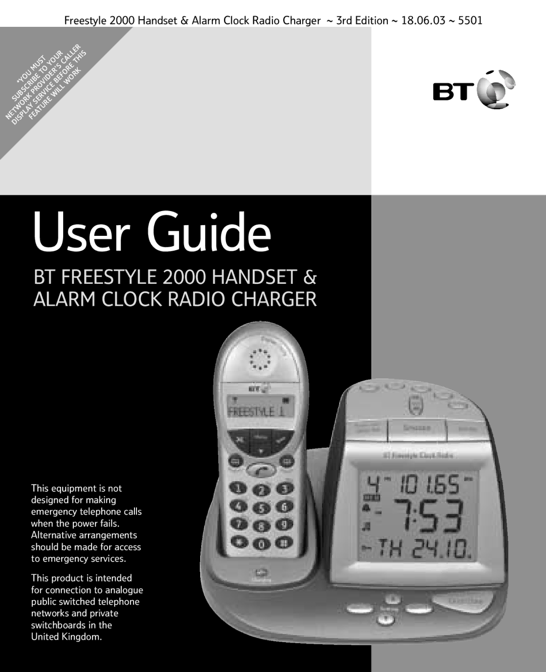 BT Freestyle 2000 manual User Guide 