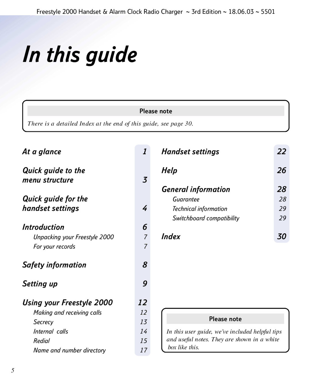 BT Freestyle 2000 manual This guide, Please note 