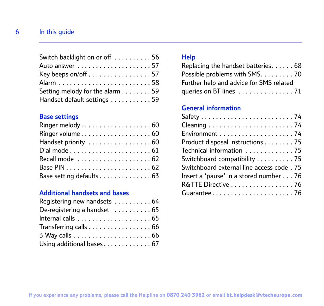 BT FREESTYLE 7150 manual This guide 