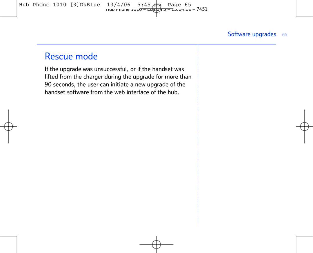 BT Hub Phone 1010 manual Rescue mode 