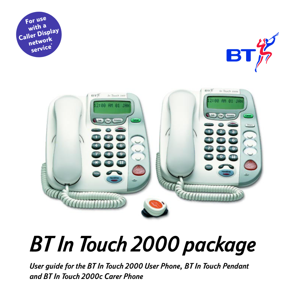 BT In Touch 2000 manual For Use With Caller Display, Service 