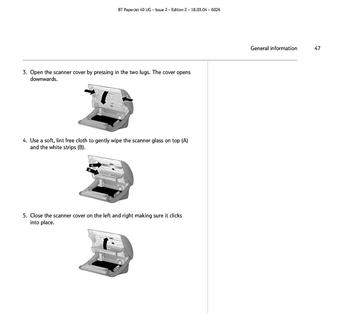 BT PaperJet 40 manual General information 