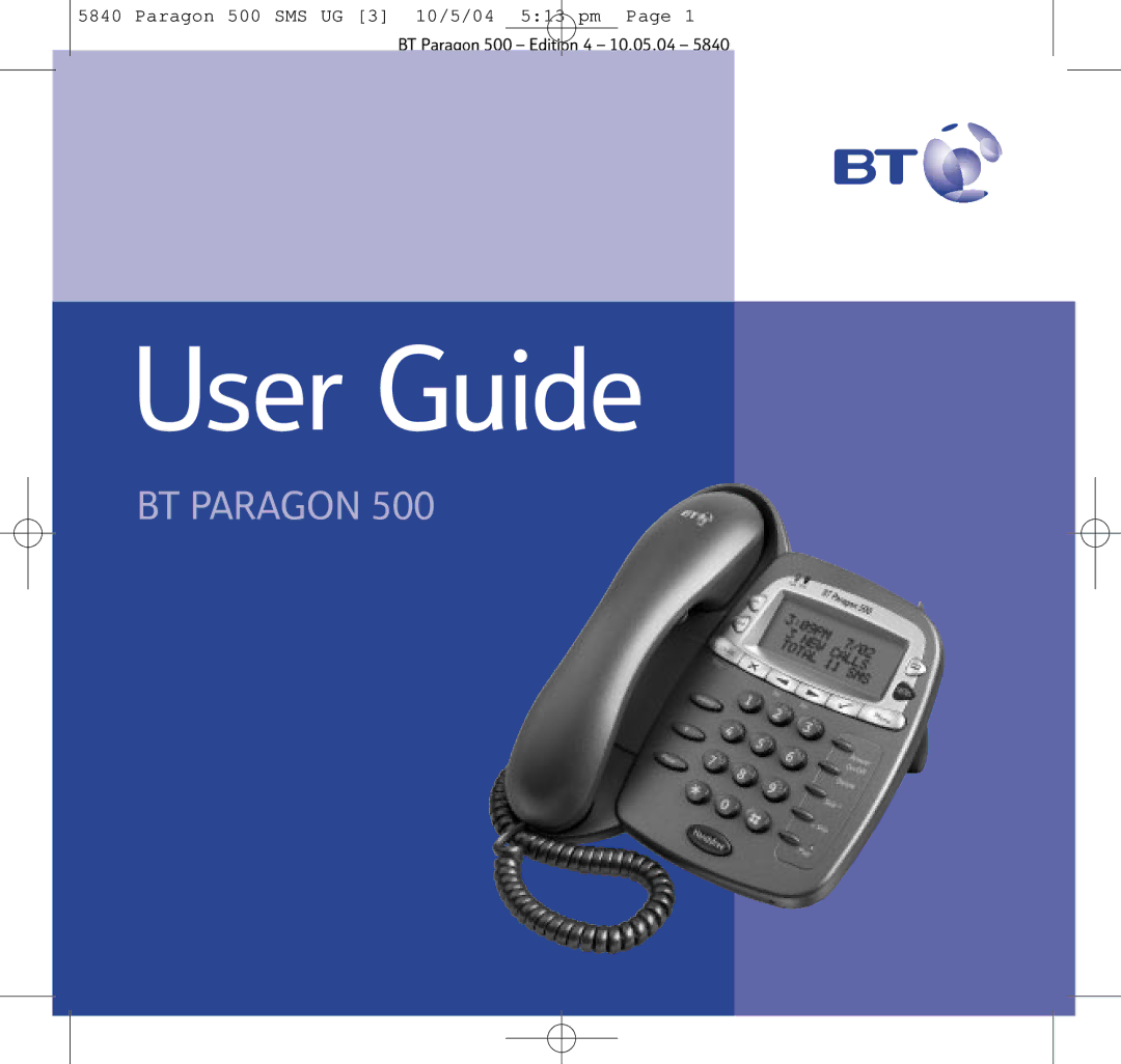 BT PARAGON 500 manual User Guide 