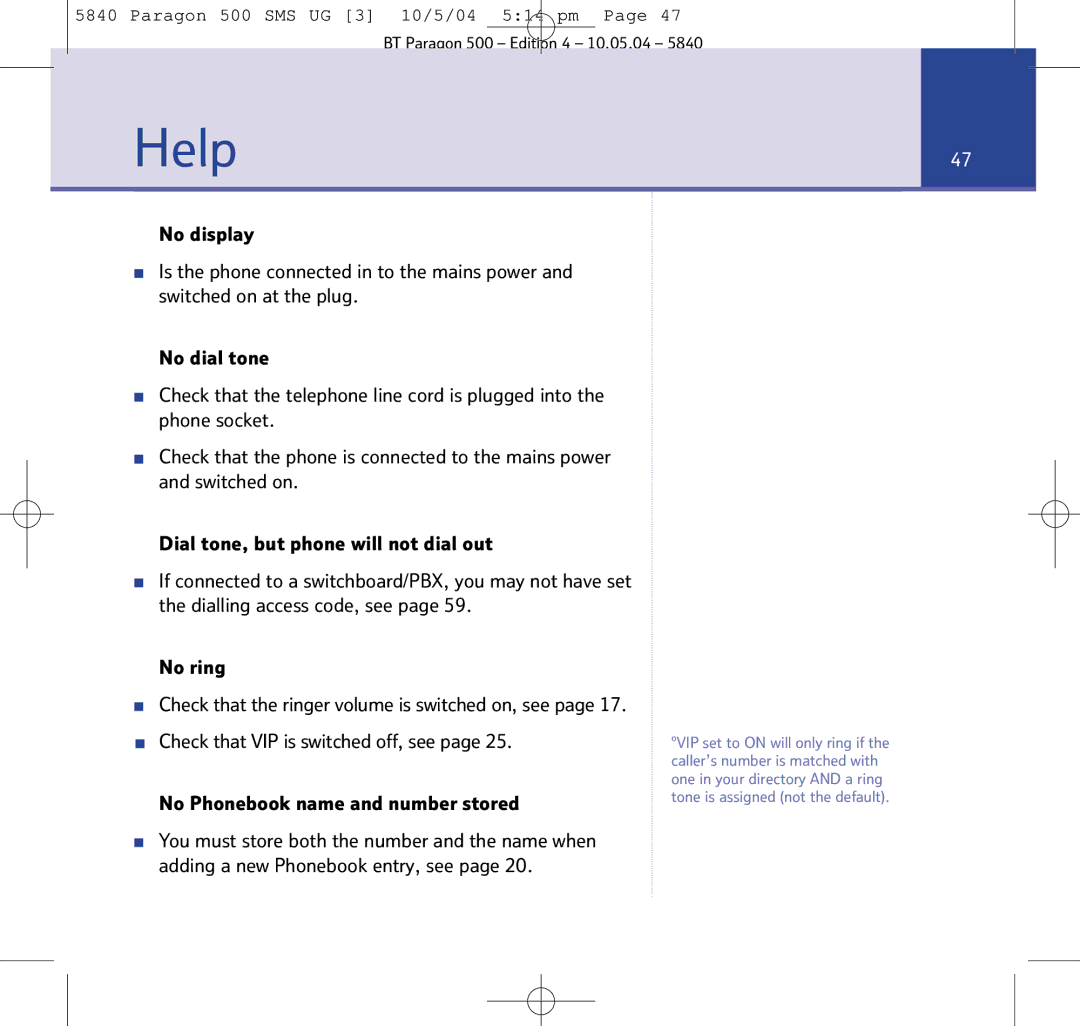 BT PARAGON 500 manual Help 