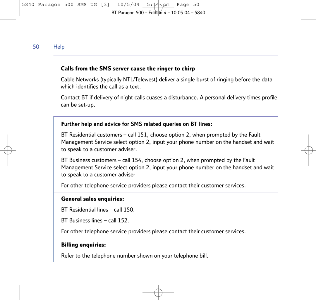 BT PARAGON 500 manual Help 