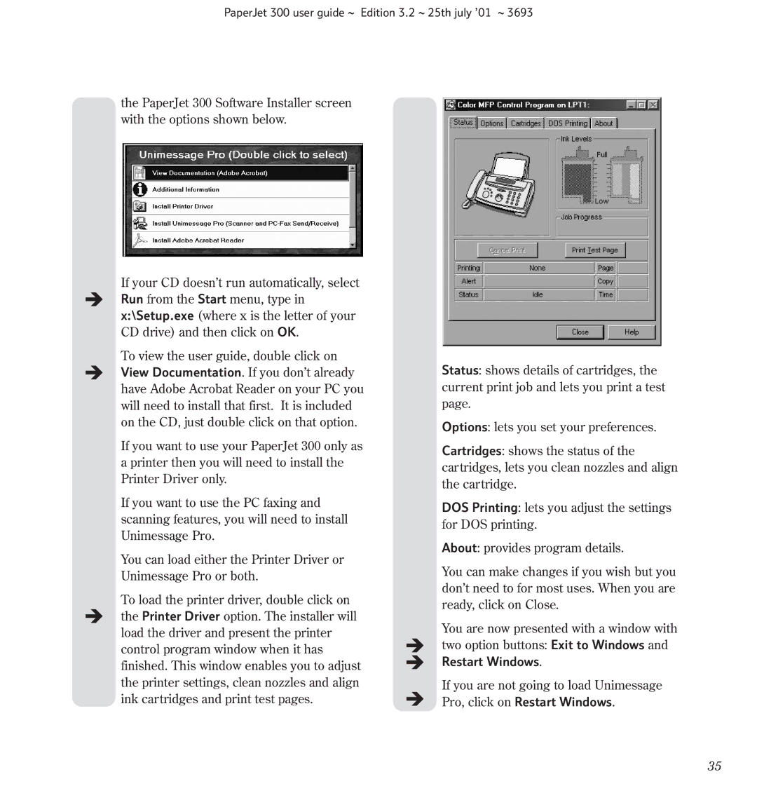 BT PC Scanner, Fax manual PaperJet 300 user guide ~ Edition 3.2 ~ 25th july ’01 ~ 