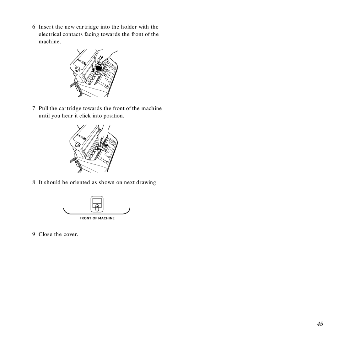 BT Copier, Scanner, PaperJet 55E manual Front of Machine 