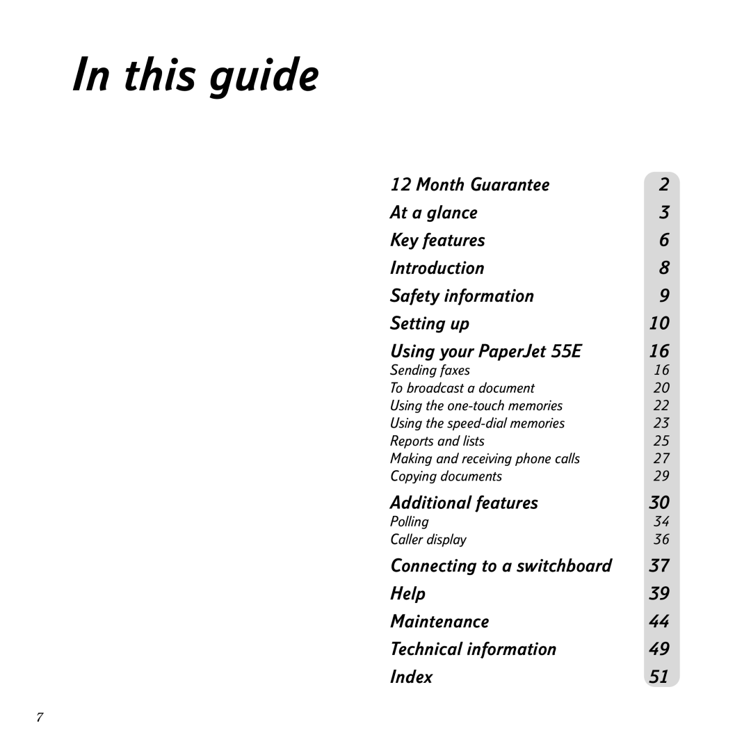 BT PaperJet 55E, Scanner, Copier manual This guide 