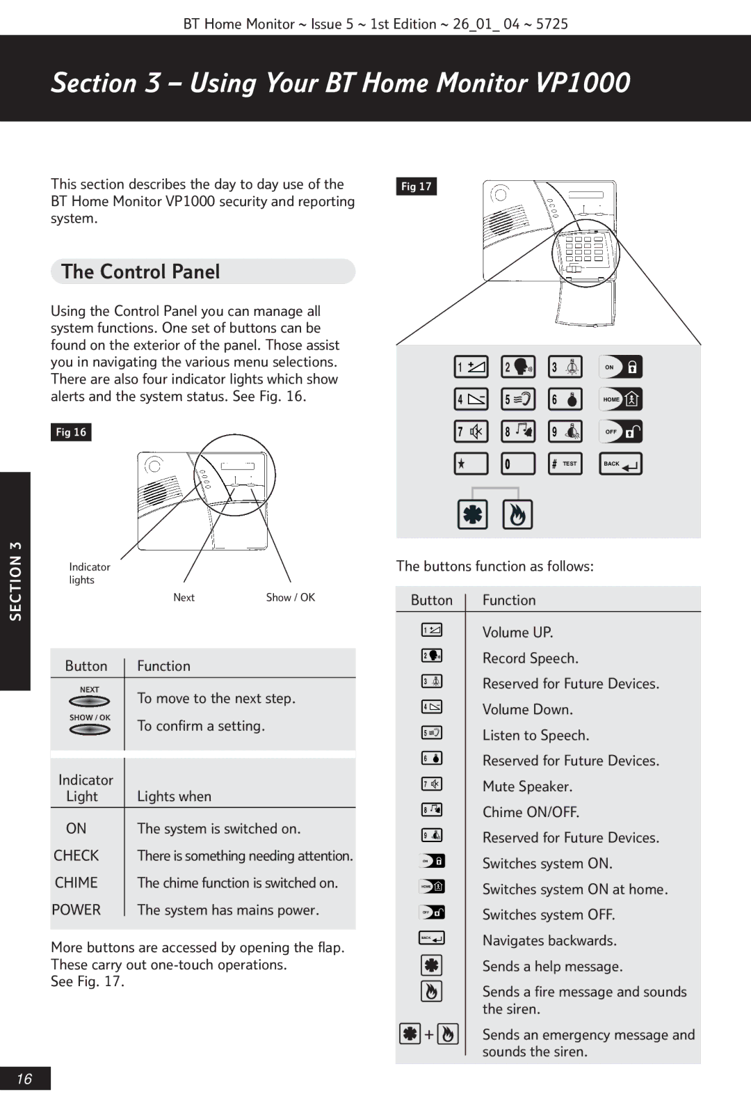 BT manual Using Your BT Home Monitor VP1000 