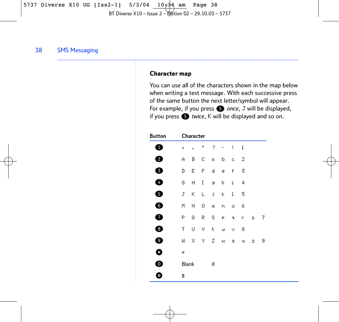 BT X10 manual SMS Messaging 