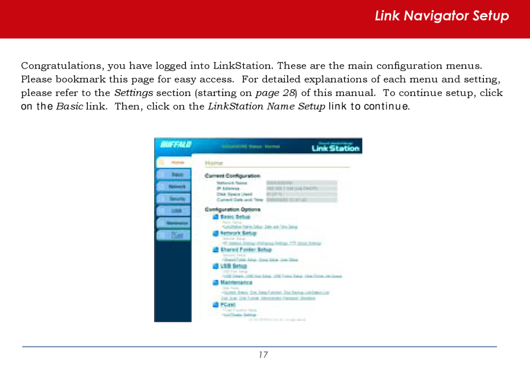 Buffalo Technology HD-HLAN user manual Link Navigator Setup 