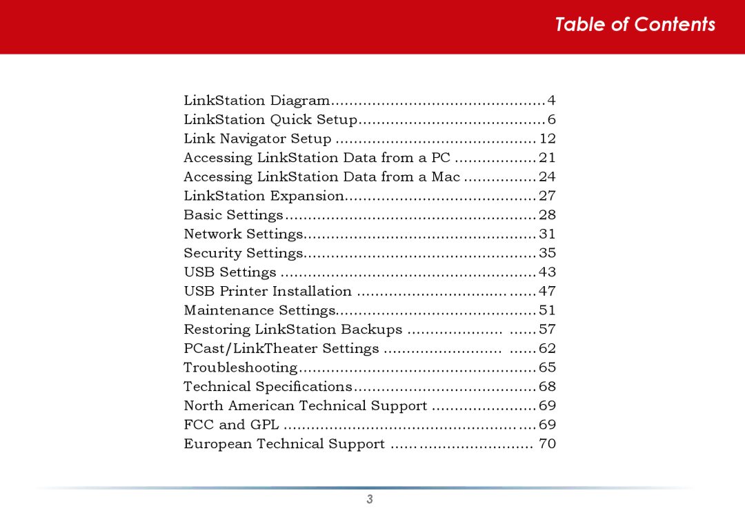 Buffalo Technology HD-HLAN user manual Table of Contents 