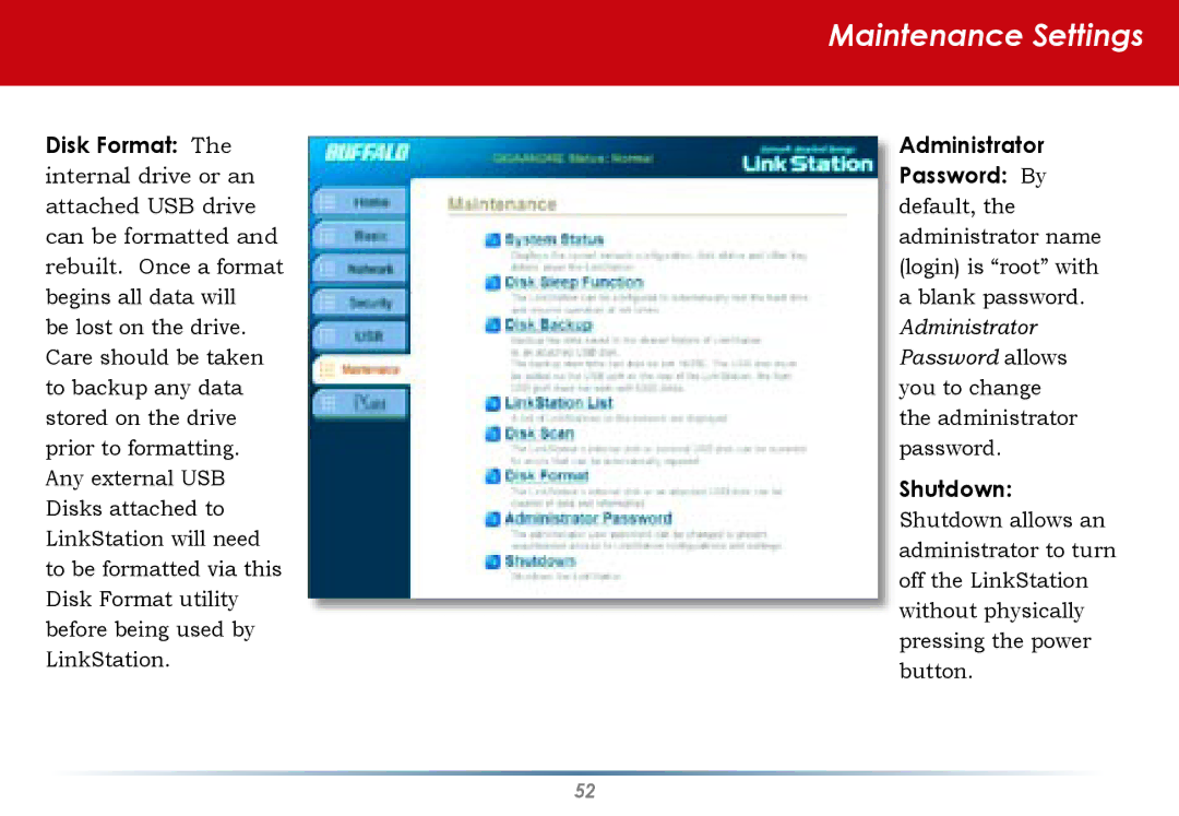 Buffalo Technology HD-HLAN user manual Administrator 