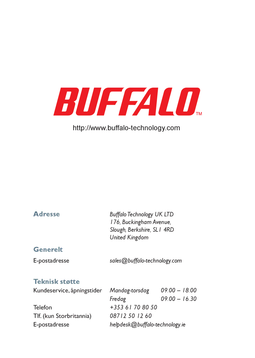 Buffalo Technology HD-PHSxxU2-UC setup guide Generelt 