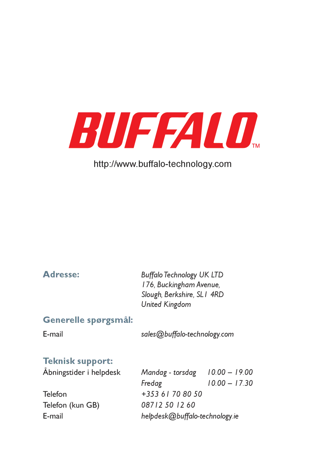 Buffalo Technology HD-PHSxxU2-UC setup guide Generelle spørgsmål 