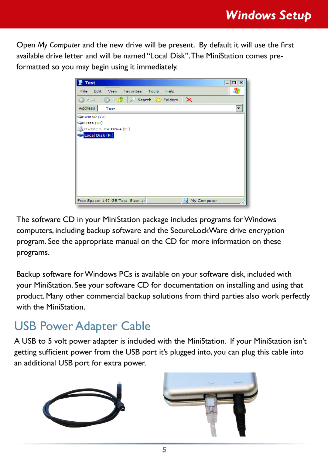 Buffalo Technology HD-PHSxxU2-UC setup guide USB Power Adapter Cable 