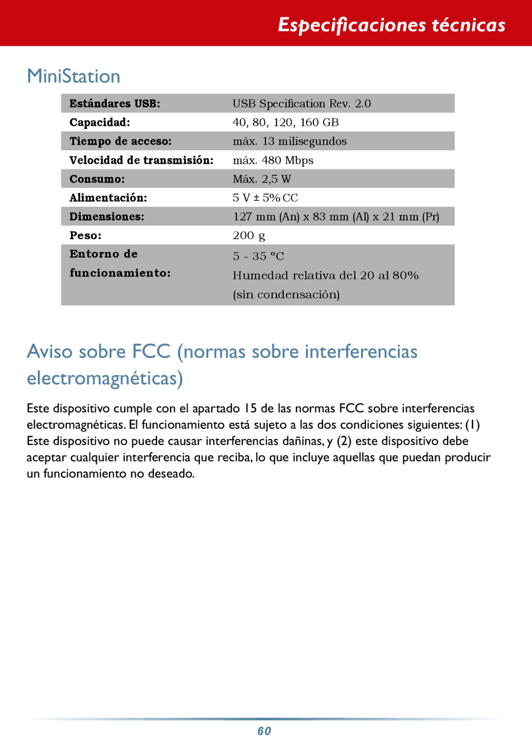 Buffalo Technology HD-PHSxxU2-UC setup guide Especificaciones técnicas 