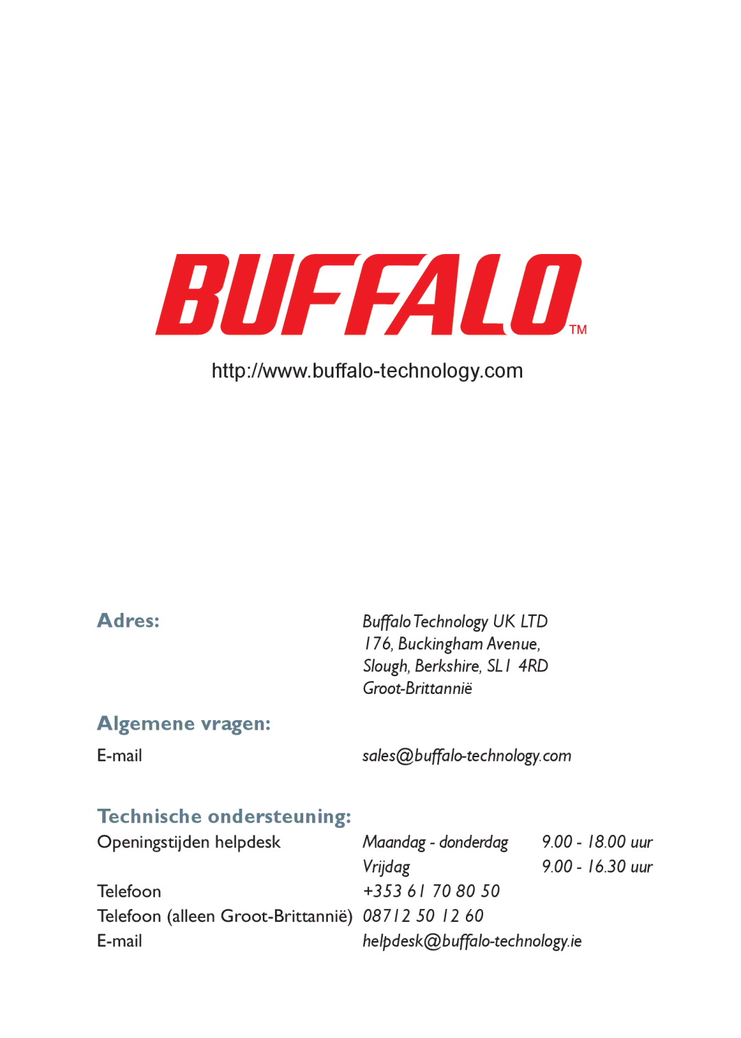 Buffalo Technology HD-PHSxxU2-UC setup guide Adres 