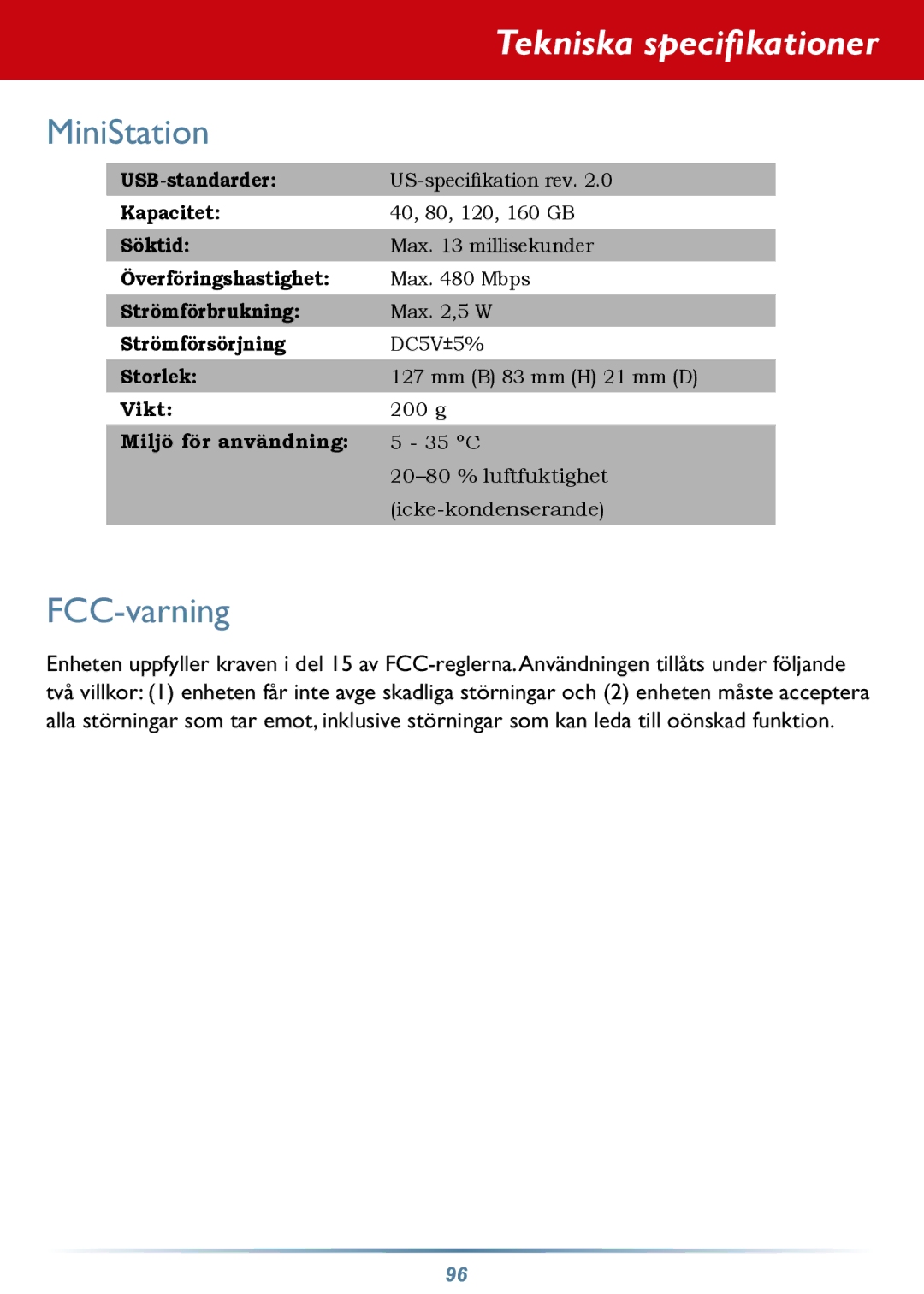 Buffalo Technology HD-PHSxxU2-UC setup guide MiniStation, FCC-varning 