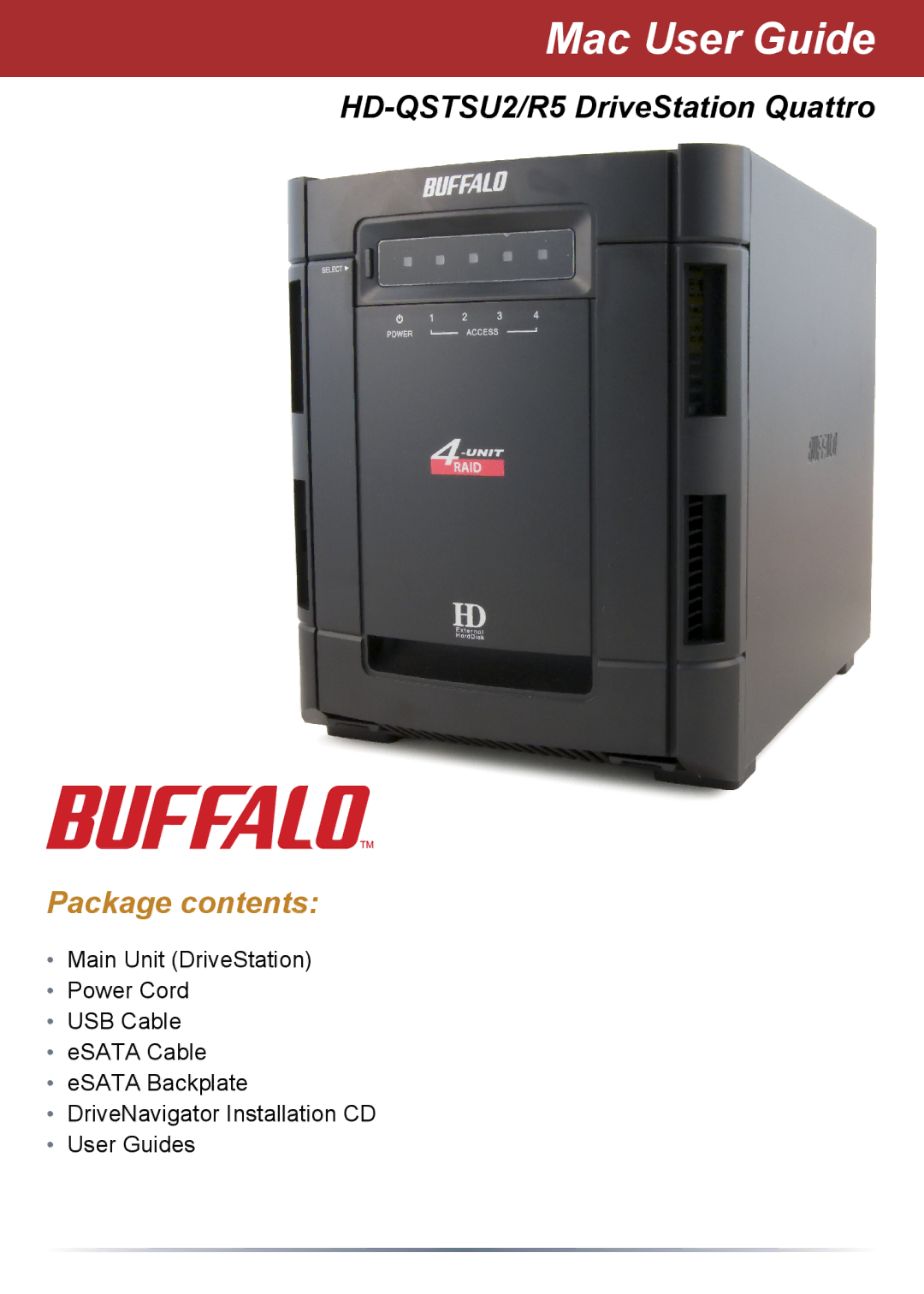 Buffalo Technology HD-QSTSU2 manual Mac User Guide 