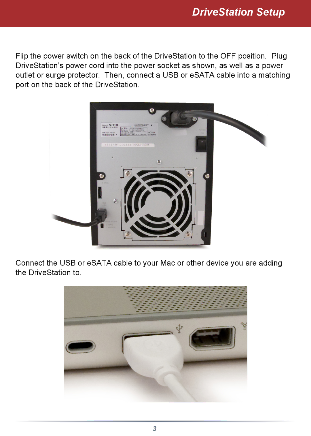 Buffalo Technology HD-QSTSU2 manual DriveStation Setup 