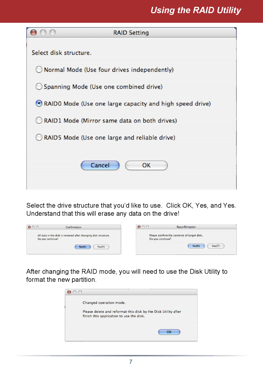 Buffalo Technology HD-QSTSU2 manual Using the RAID Utility 