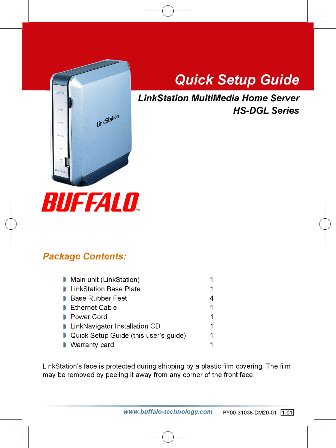 Buffalo Technology HS-DGL Series setup guide Quick Setup Guide 