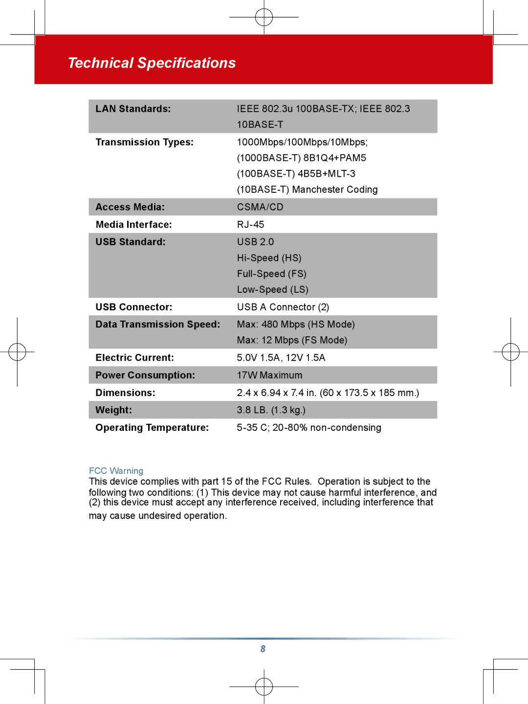 Buffalo Technology HS-DGL Series setup guide Technical Specifications, Transmission Types 