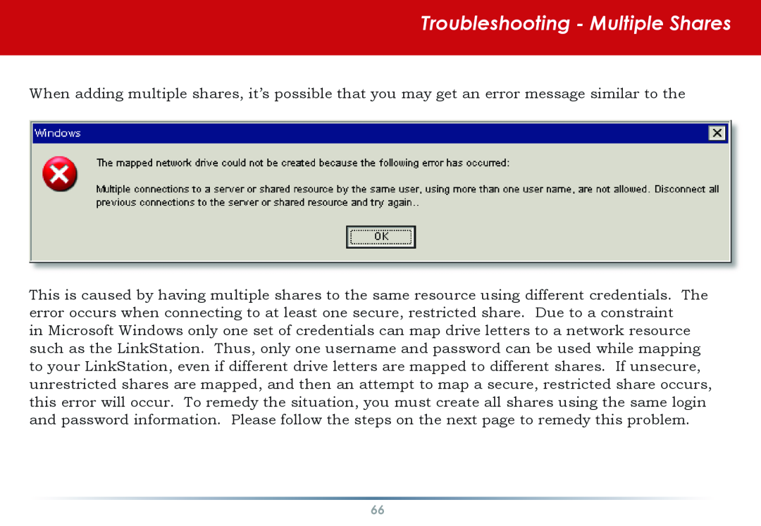 Buffalo Technology HS-DGL manual Troubleshooting - Multiple Shares 