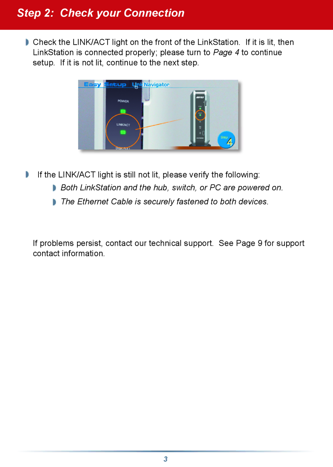 Buffalo Technology HS-DGL setup guide Check your Connection 