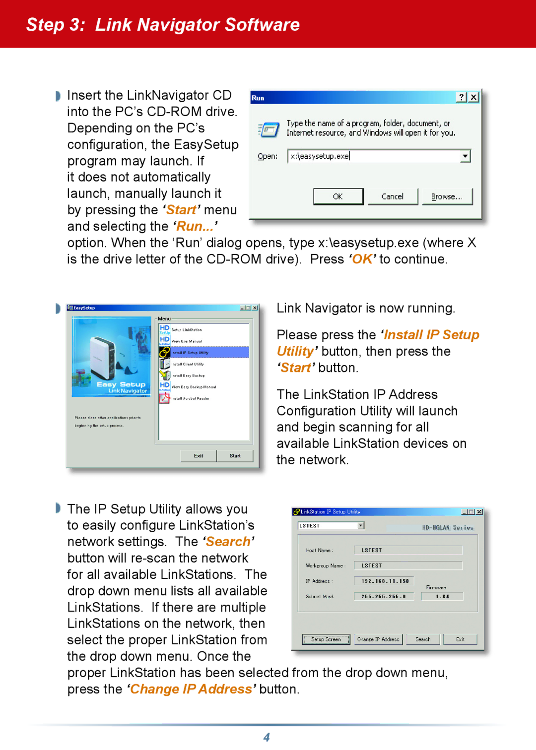 Buffalo Technology HS-DGL setup guide Link Navigator Software 