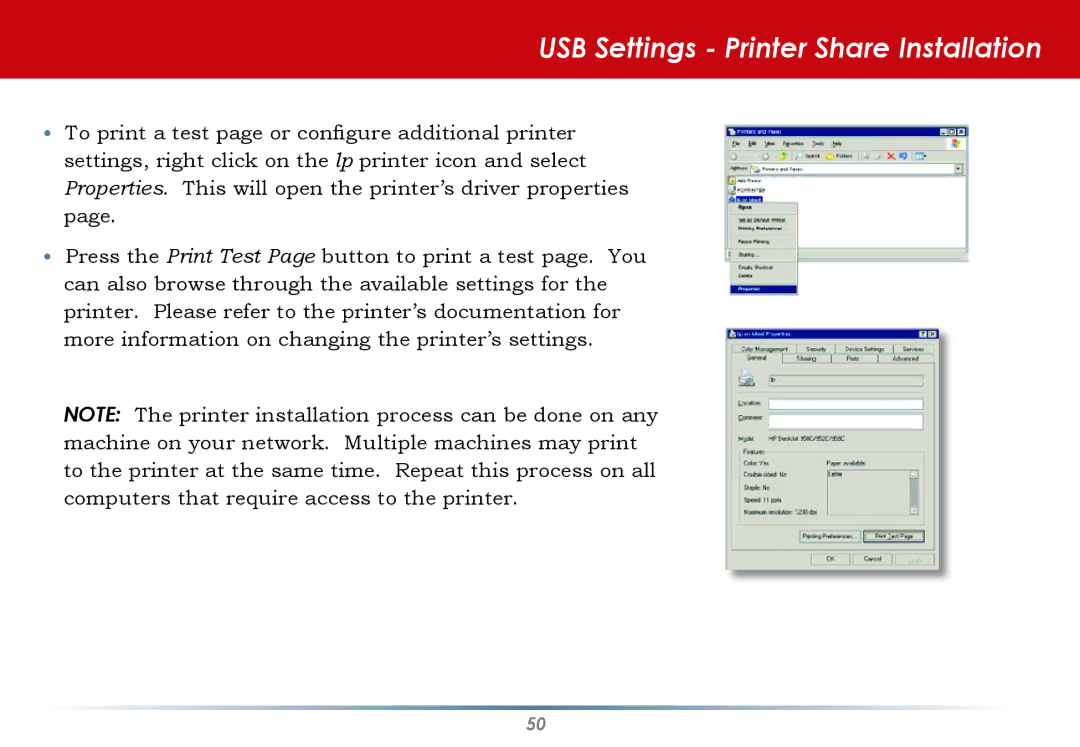 Buffalo Technology HS-DGL manual USB Settings Printer Share Installation 