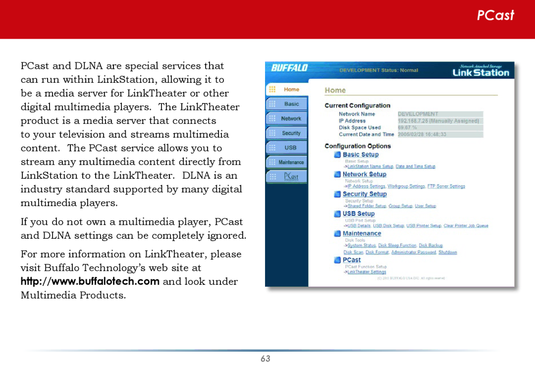Buffalo Technology HS-DGL manual PCast 