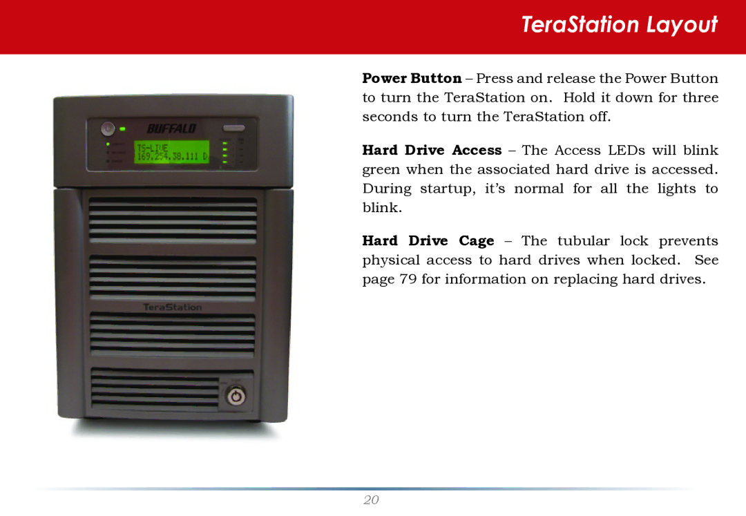 Buffalo Technology HS-DH-TGL/R5 user manual TeraStation Layout 