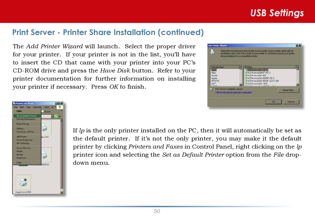 Buffalo Technology HS-DH-TGL/R5 user manual USB Settings 