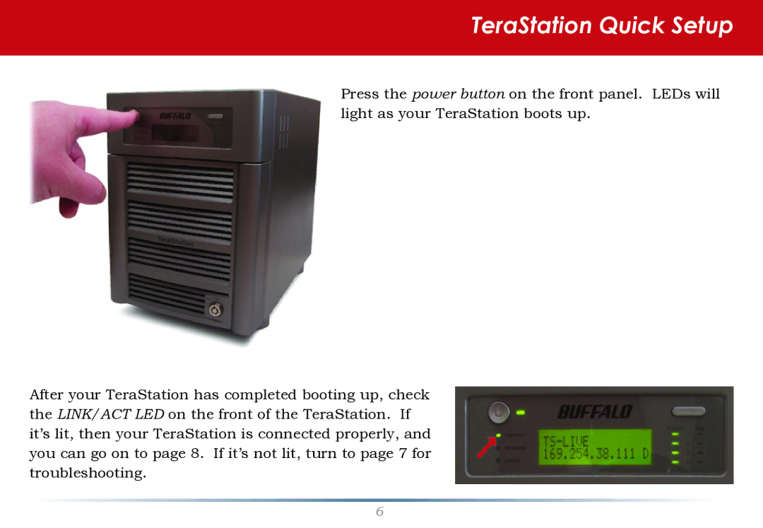 Buffalo Technology HS-DH-TGL/R5 user manual TeraStation Quick Setup 