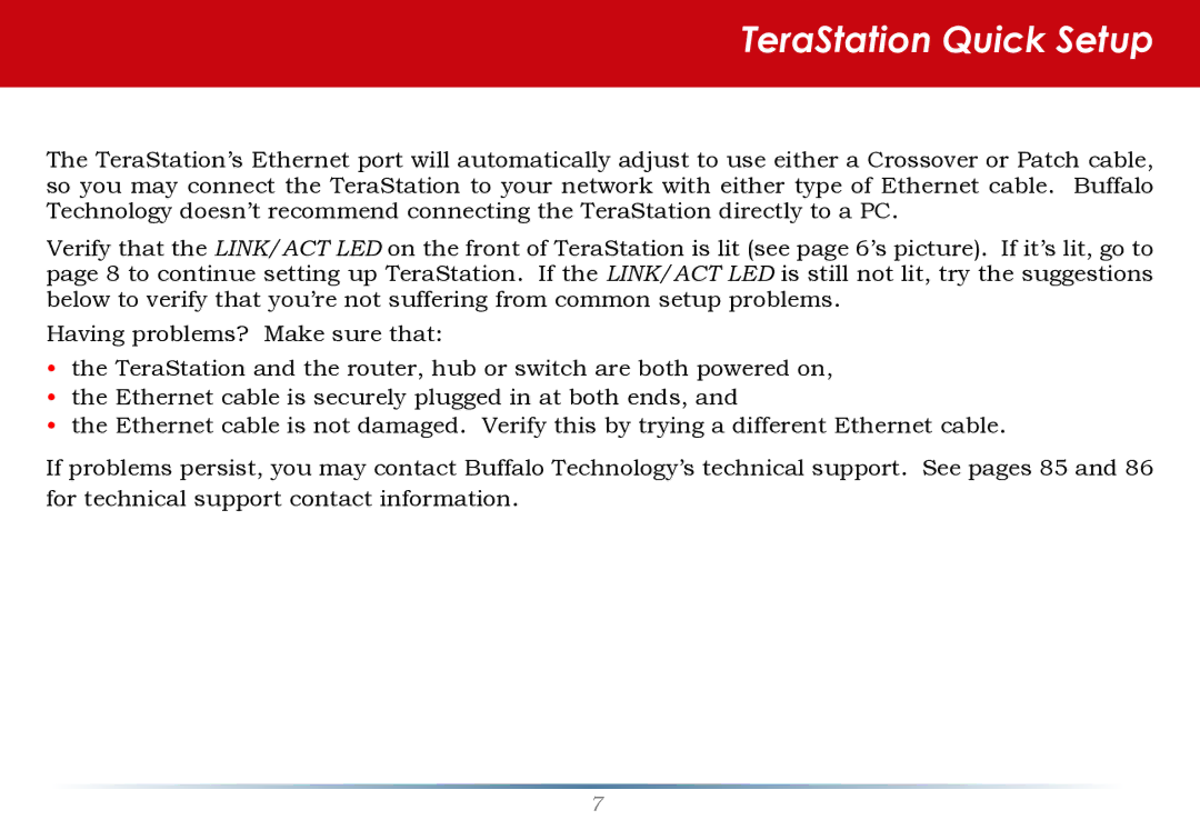 Buffalo Technology HS-DH-TGL/R5 user manual TeraStation Quick Setup 