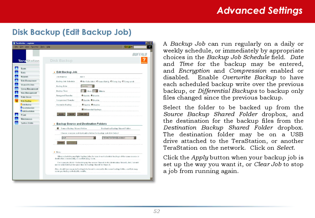 Buffalo Technology HS-DTGL/R5 user manual Disk Backup Edit Backup Job 