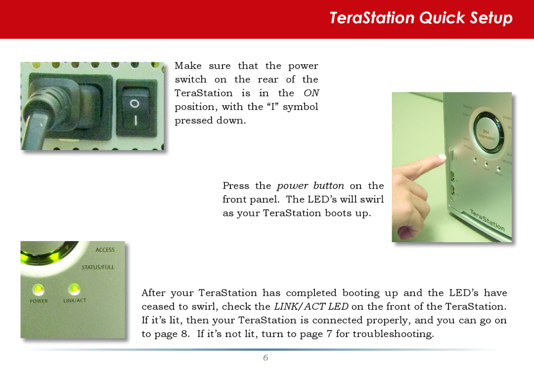 Buffalo Technology HS-DTGL/R5 user manual TeraStation Quick Setup 