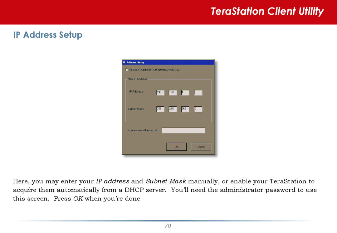 Buffalo Technology HS-DTGL/R5 user manual IP Address Setup 