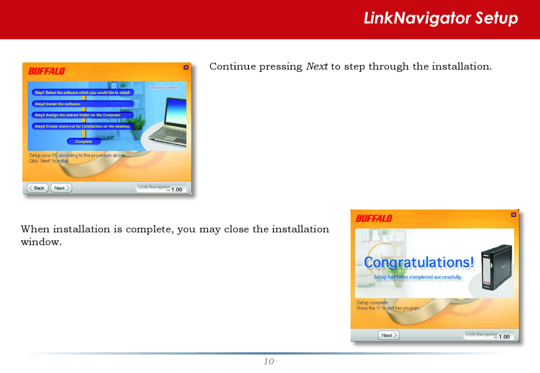 Buffalo Technology LinkStation Pro user manual LinkNavigator Setup 