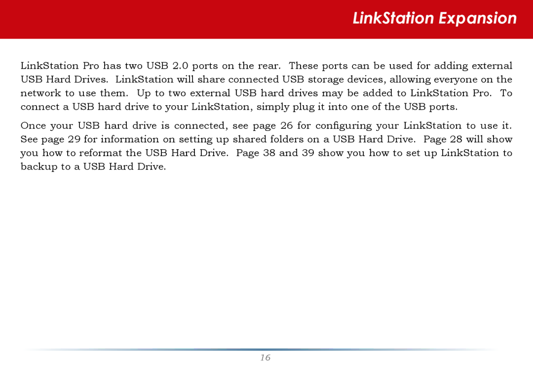 Buffalo Technology LinkStation Pro user manual LinkStation Expansion 