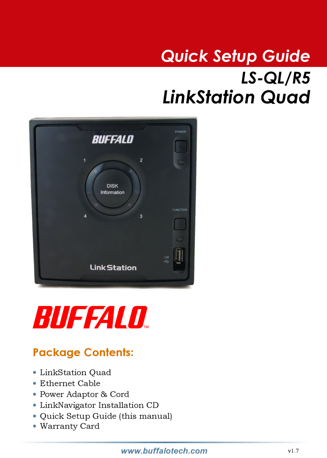 Buffalo Technology LS-QL/R5 setup guide LinkStation Quad 