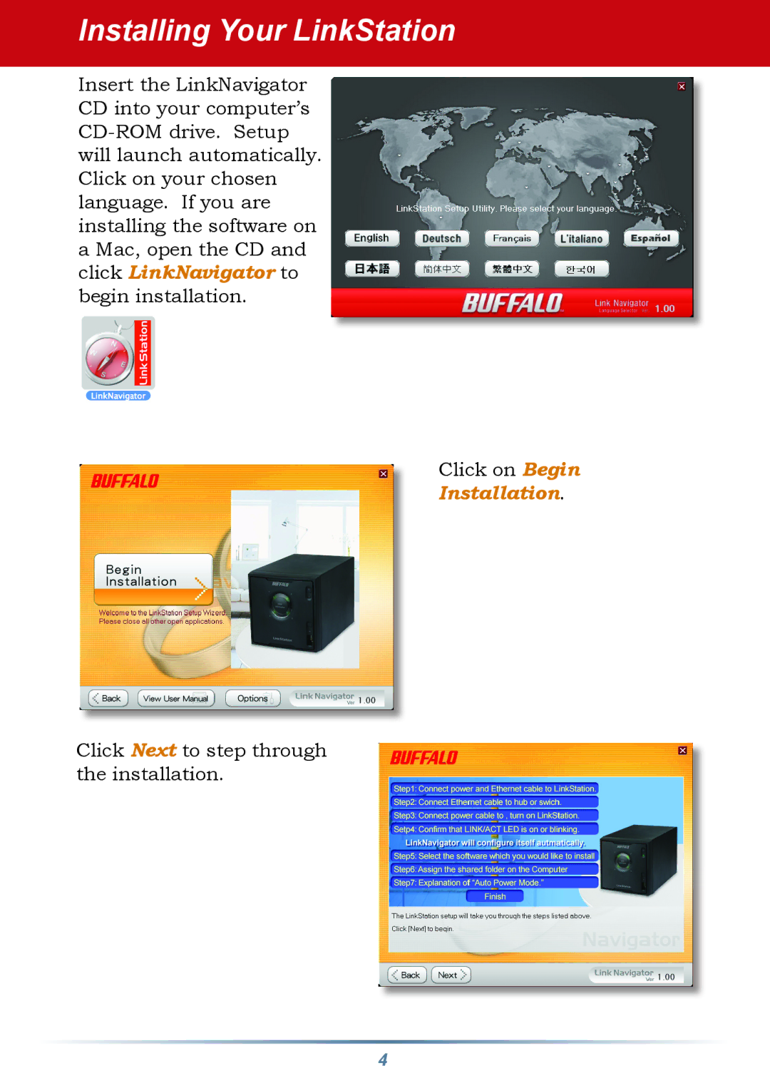 Buffalo Technology LS-QL/R5 setup guide Installing Your LinkStation 